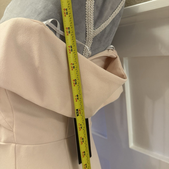 NWT Lulus Song of Love Blush Pink Maxi Dress Sz:M Off the Shoulder Side Slit - Picture 6 of 13